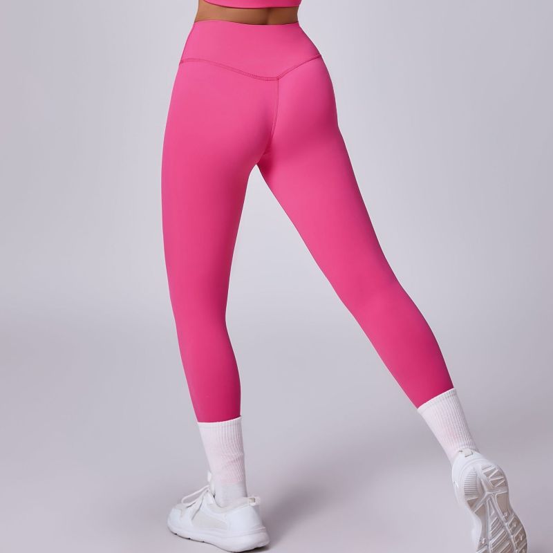 European and American running nude quick-drying fitness pants breathable outer wear tight sports pants high waist hip yoga pants 13760