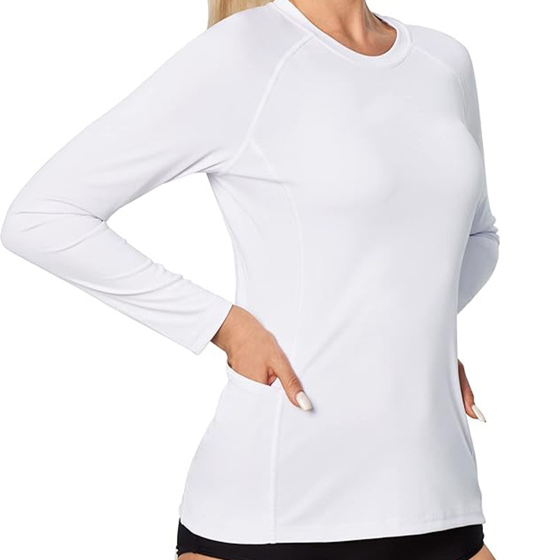 New women's yoga suit long sleeve UPF50+ sun protection sportswear UV protection outdoor running fitness loose T