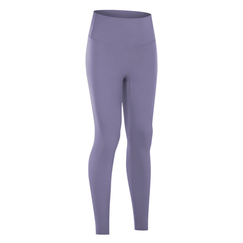 Diqian new nude fitness pants women's no embarrassing line high waist sports hip stretch yoga pants D19108-2