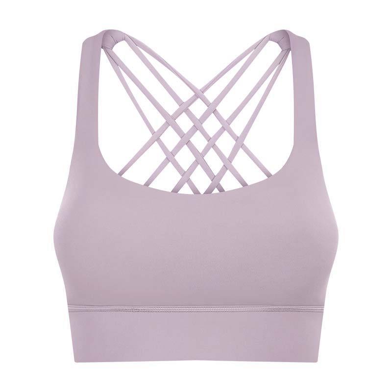 Cross-border new fitness sports bra women's high-intensity cross-beautiful back shockproof gathered sports bra S2010