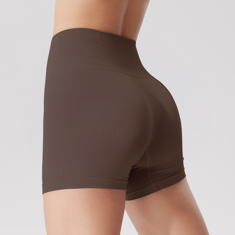 Cross-border European and American seamless yoga shorts women's high waist peach hip abdomen hip lifting sports tights three-quarter yoga pants