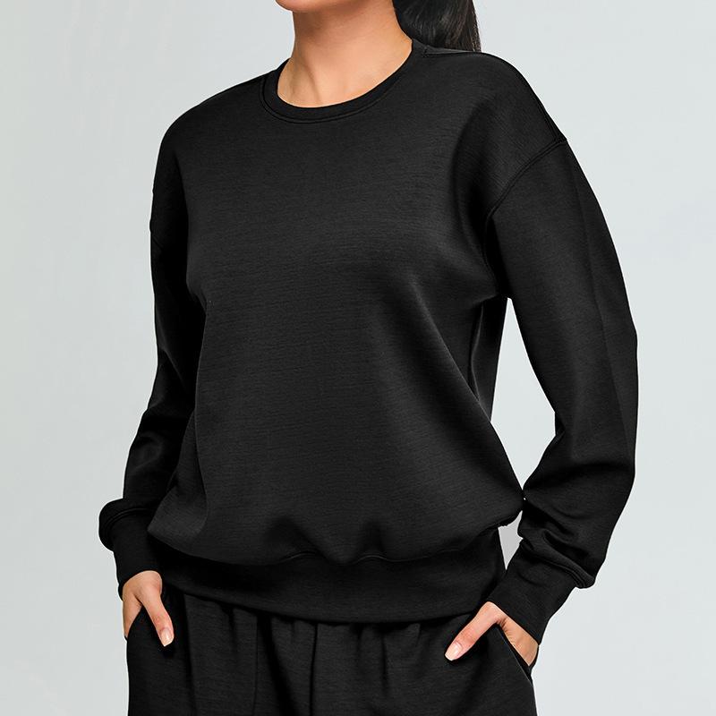 New autumn and winter sports tops for women, soft and waxy modal long-sleeved yoga clothes, outdoor loose casual sweatshirts, fitness clothes