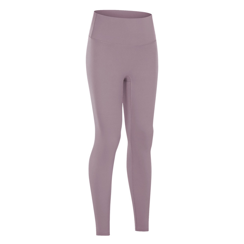 Diqian new nude fitness pants women's no embarrassing line high waist sports hip stretch yoga pants D19108-2