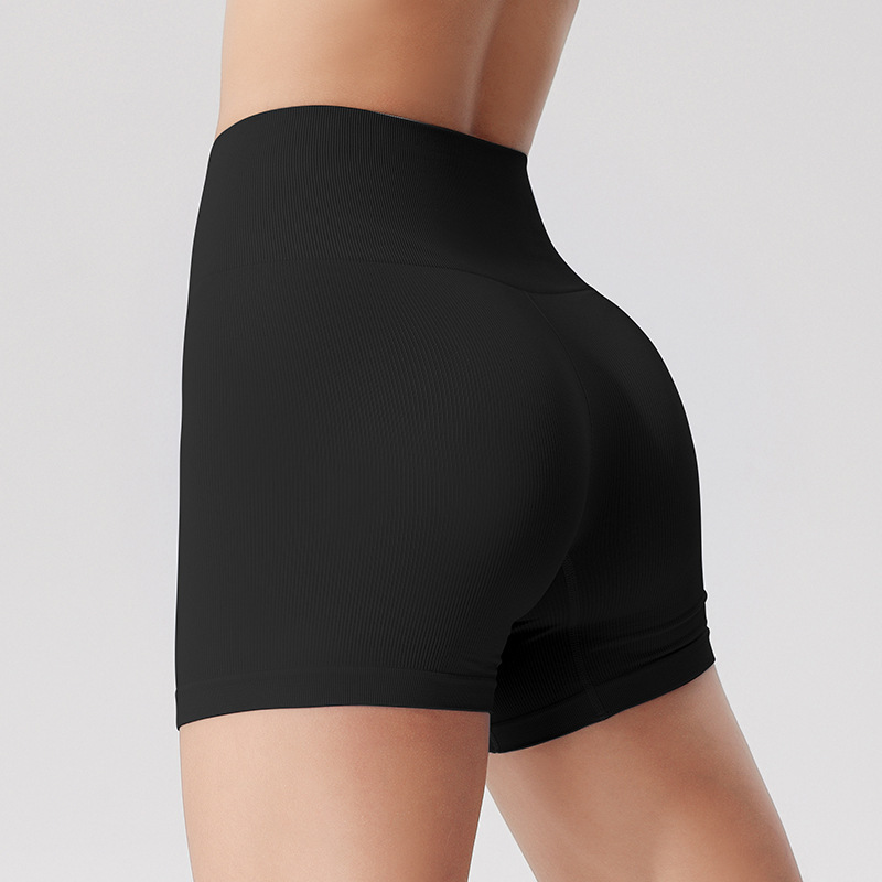 Cross-border European and American seamless yoga shorts women's high waist peach hip abdomen hip lifting sports tights three-quarter yoga pants