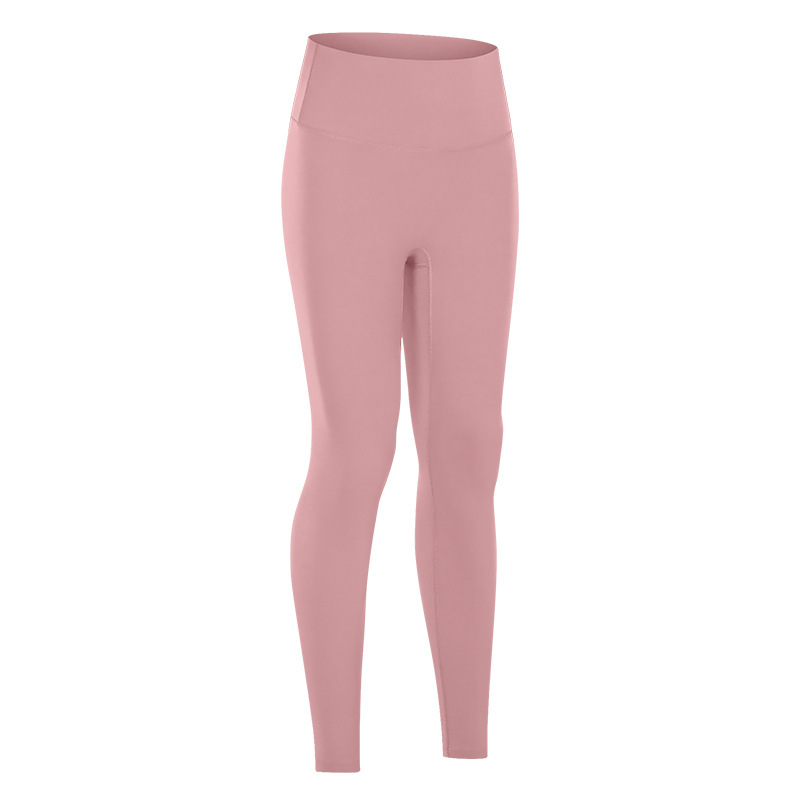 Diqian new nude fitness pants women's no embarrassing line high waist sports hip stretch yoga pants D19108-2
