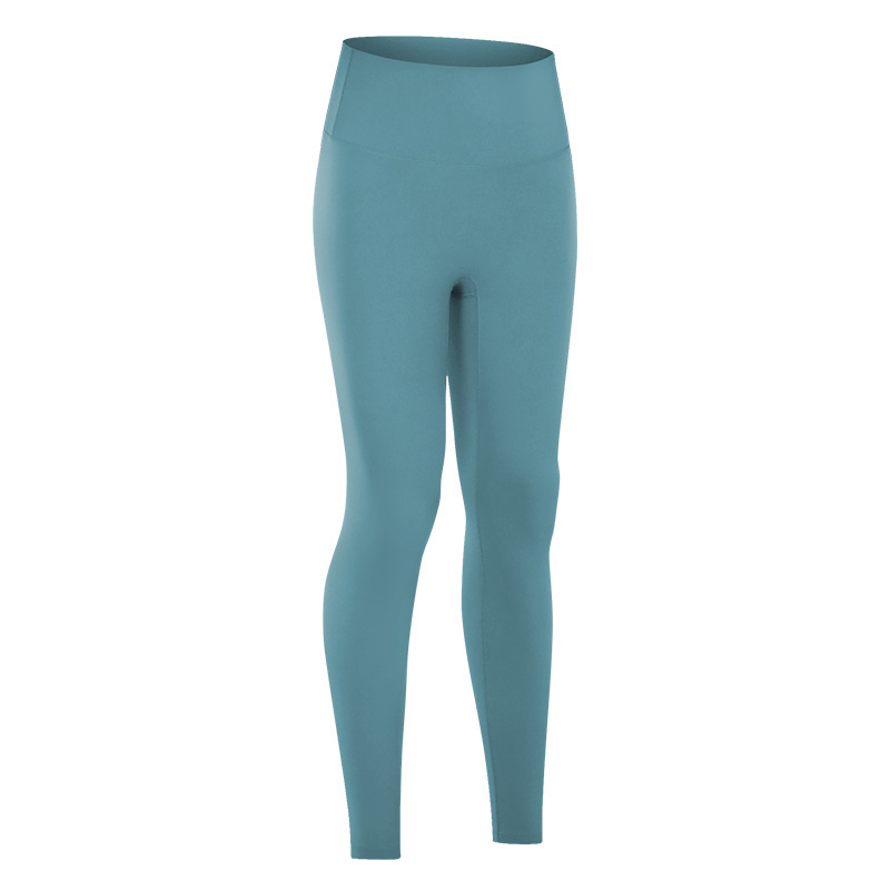Diqian new nude fitness pants women's no embarrassing line high waist sports hip stretch yoga pants D19108-2