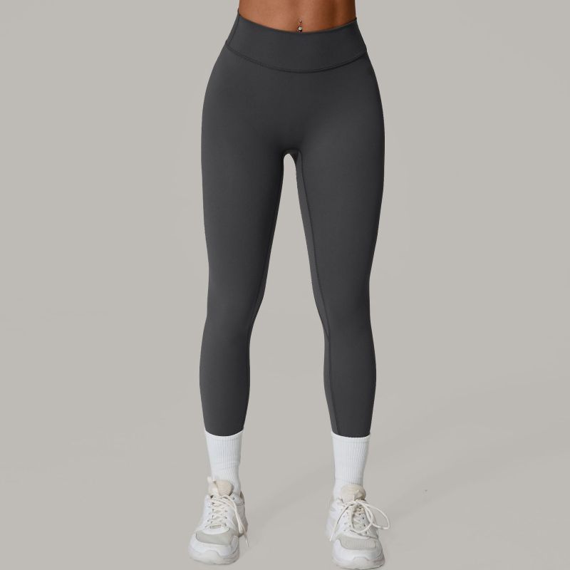 European and American wrinkled nude quick-drying fitness pants breathable outer wear tight sports pants high waist hip yoga pants 25400