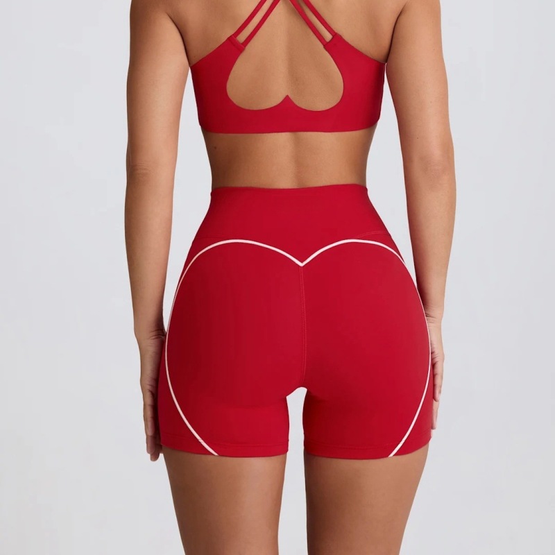 New European and American contrast color thin strap sports suit U-shaped beautiful back vest fitness yoga Pilates outer wear bra