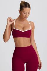 Burgundy bra