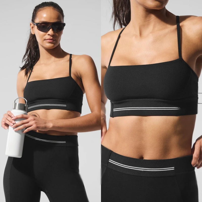 Spliced yoga bra free bra sexy cross back shockproof gathered sports underwear fitness running beautiful back