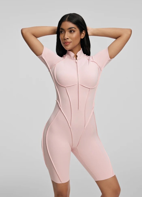 Summer sports fitness jumpsuit for women breathable tight and comfortable back hollow with chest pad yoga suit sports suit