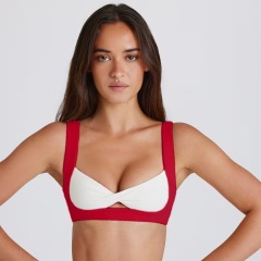 Burgundy bra