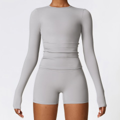 ZC-CCX8519-CX    Brushed Long-sleeved Yoga Clothes