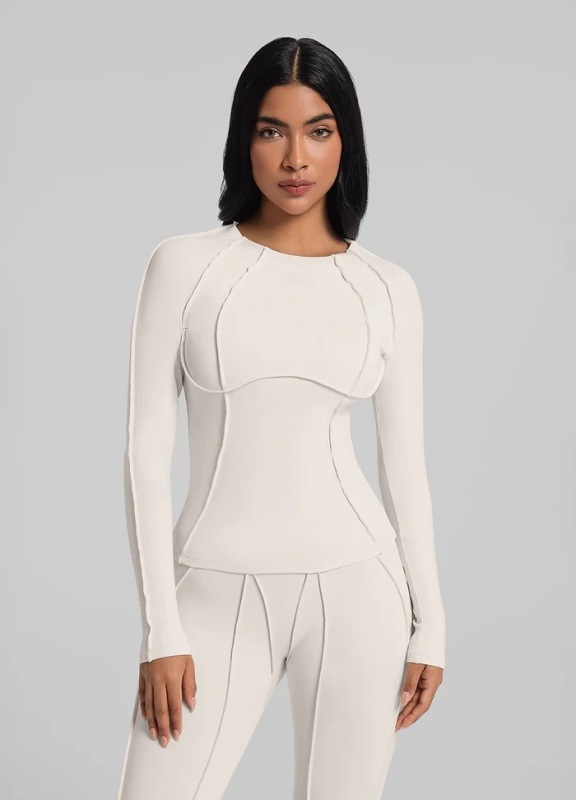 Summer pullover round neck slim fit nude soft and sticky skin-friendly yoga short-sleeved T-shirt fitness running short-sleeved high-end female