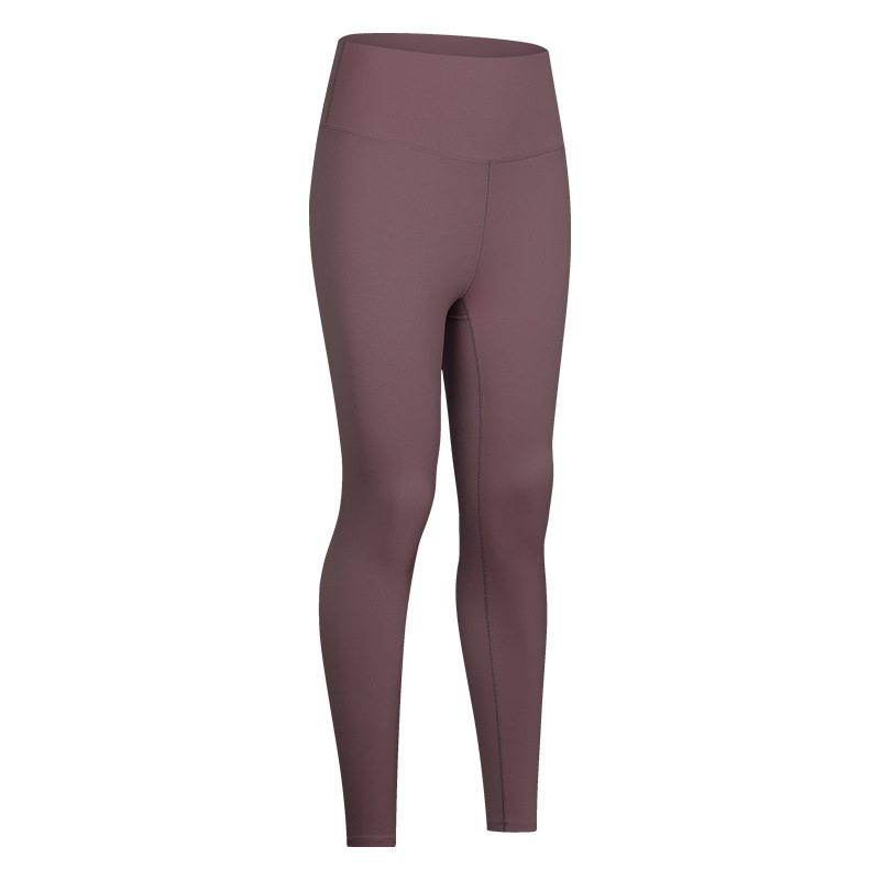 Diqian new tight simple cloud-feeling pants elastic high waist nine-point yoga peach hip fitness pants female DL186
