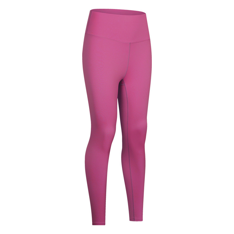 Diqian new tight simple cloud-feeling pants elastic high waist nine-point yoga peach hip fitness pants female DL186