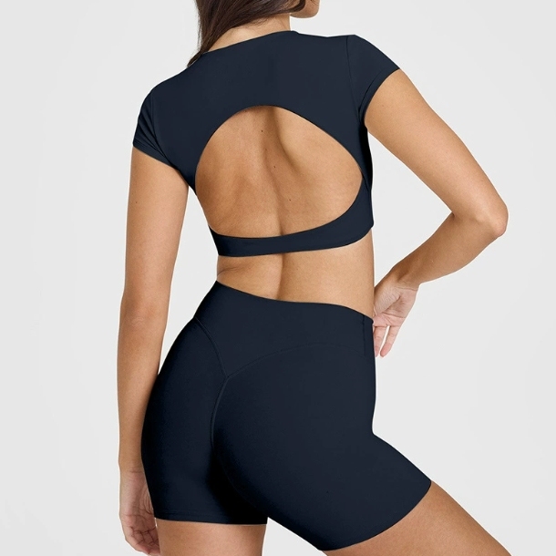 RX-YT1341 DX women yoga short sleeve gym shirt