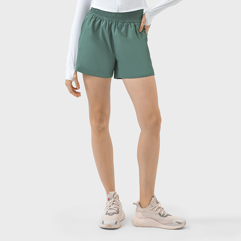 Outdoor new instant cool three-point yoga pants moisture wicking thin running fitness shorts women DSS072