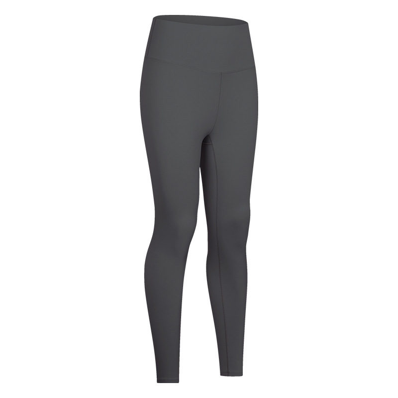 Diqian new tight simple cloud-feeling pants elastic high waist nine-point yoga peach hip fitness pants female DL186