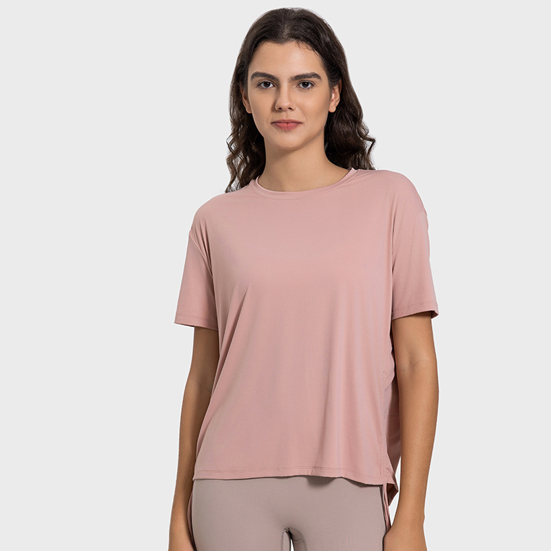 HF Millennium new cool breathable quick-drying drawstring pleated loose comfortable round neck outdoor sports short sleeve DSS121