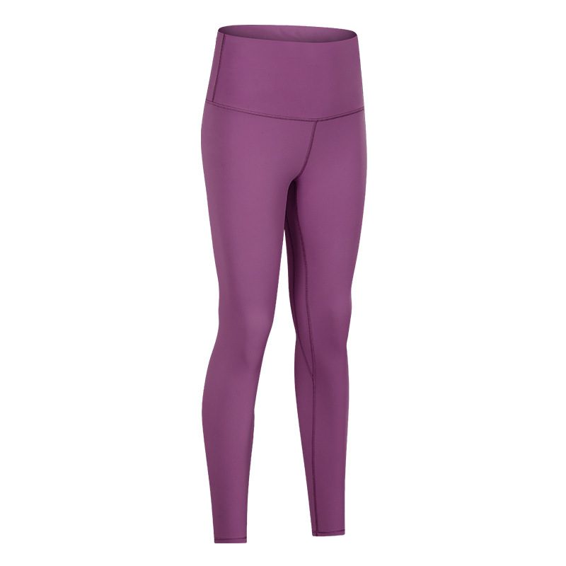 Diqian new high waist nude yoga pants women's slimming training fitness sports nine-point pants S2082