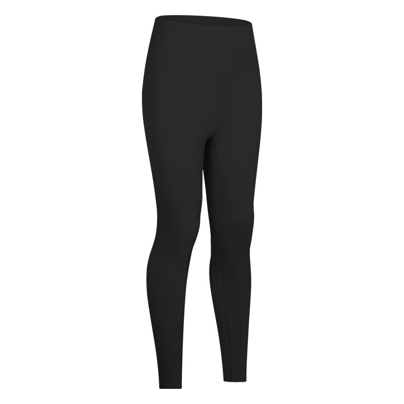 Diqian new tight simple cloud-feeling pants elastic high waist nine-point yoga peach hip fitness pants female DL186