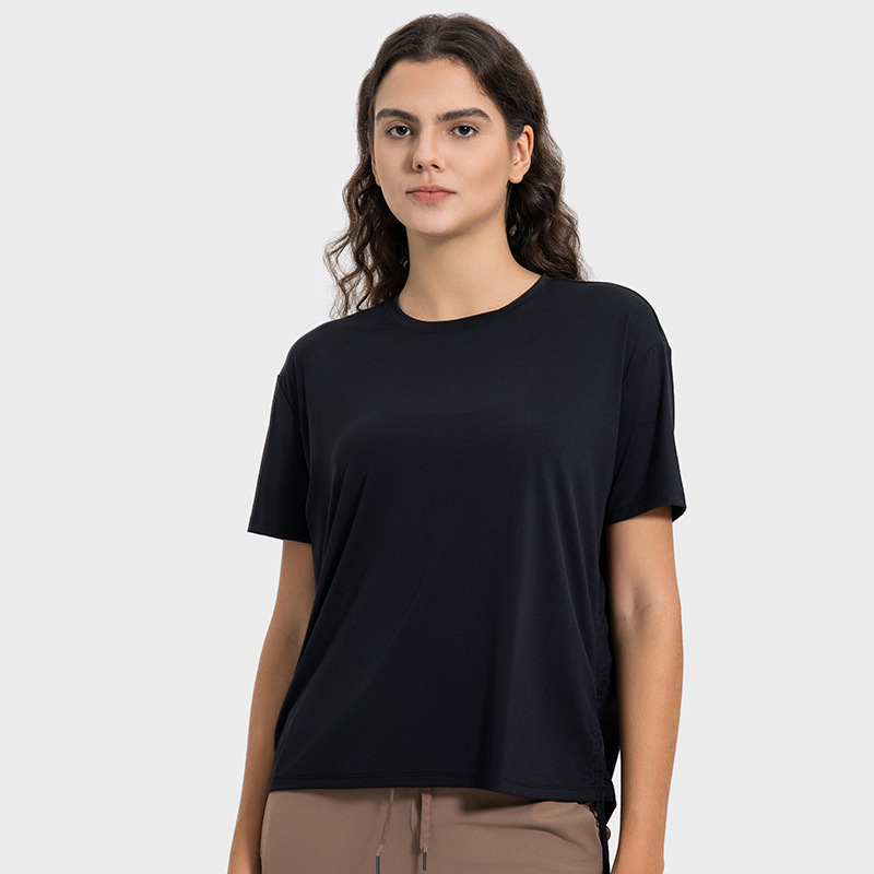HF Millennium new cool breathable quick-drying drawstring pleated loose comfortable round neck outdoor sports short sleeve DSS121
