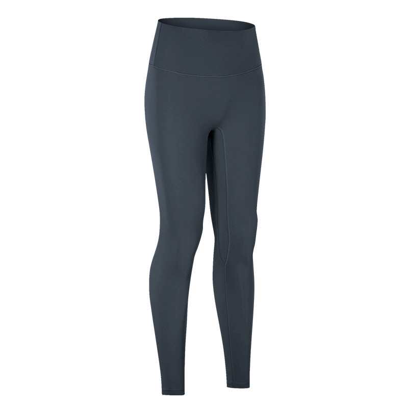 New European and American invisible yoga pants without T-line double-sided sanded tight hip-lifting high waist fitness pants for women DL064