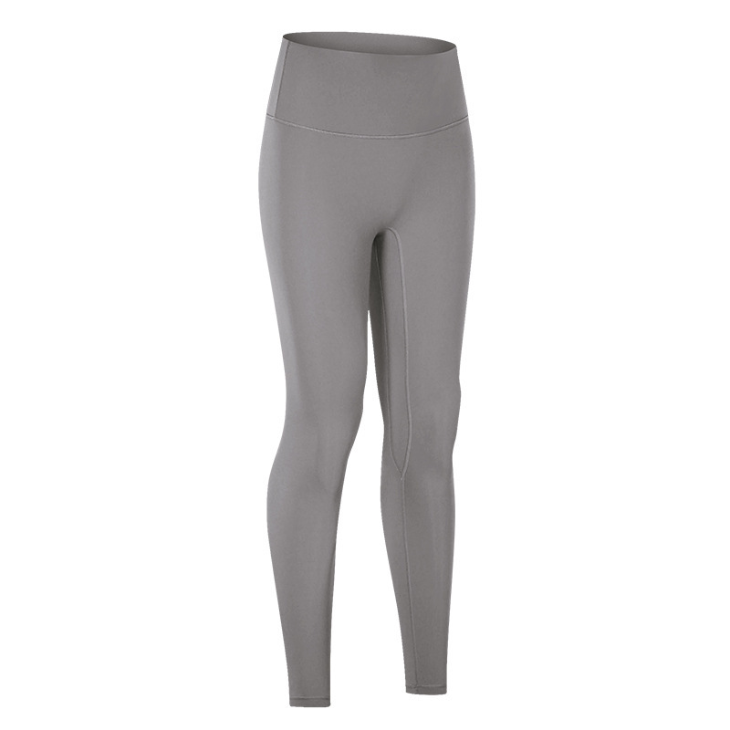 New European and American invisible yoga pants without T-line double-sided sanded tight hip-lifting high waist fitness pants for women DL064