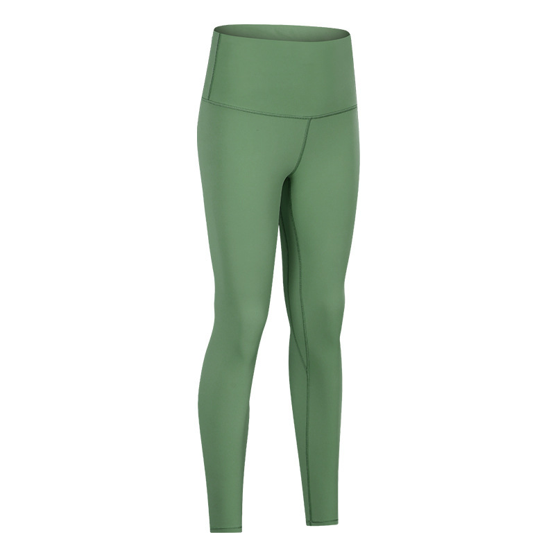 Diqian new high waist nude yoga pants women's slimming training fitness sports nine-point pants S2082