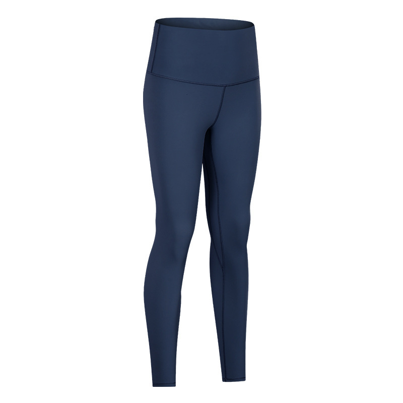 Diqian new high waist nude yoga pants women's slimming training fitness sports nine-point pants S2082
