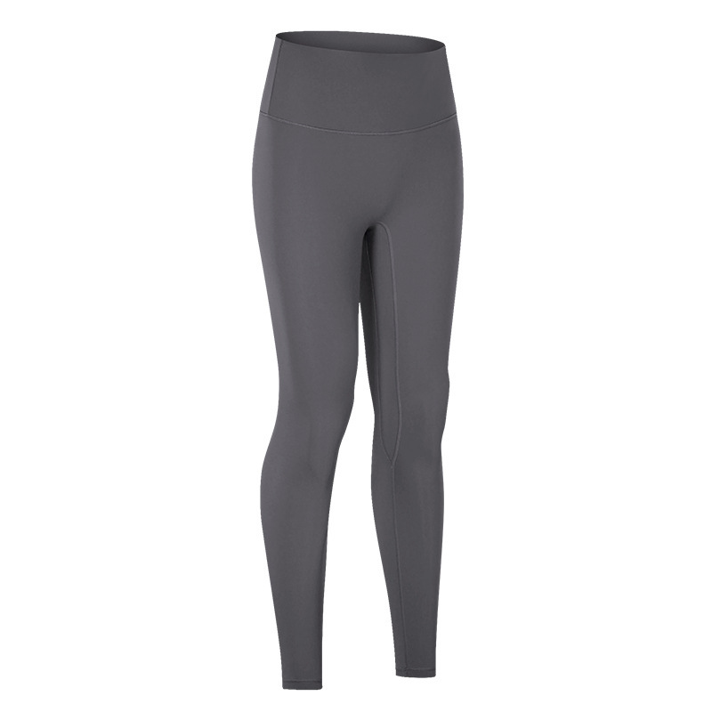 New European and American invisible yoga pants without T-line double-sided sanded tight hip-lifting high waist fitness pants for women DL064