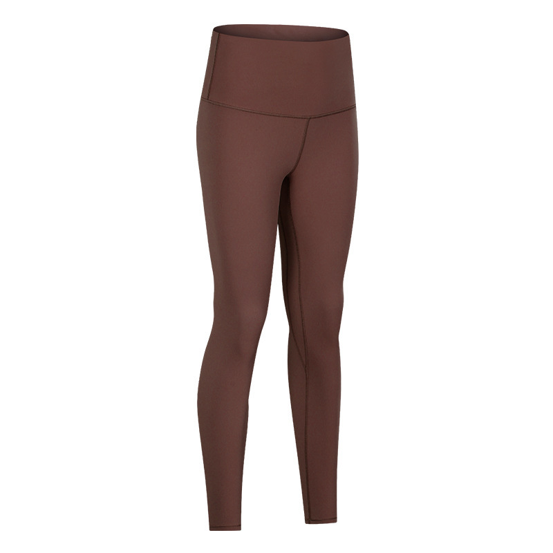 Diqian new high waist nude yoga pants women's slimming training fitness sports nine-point pants S2082