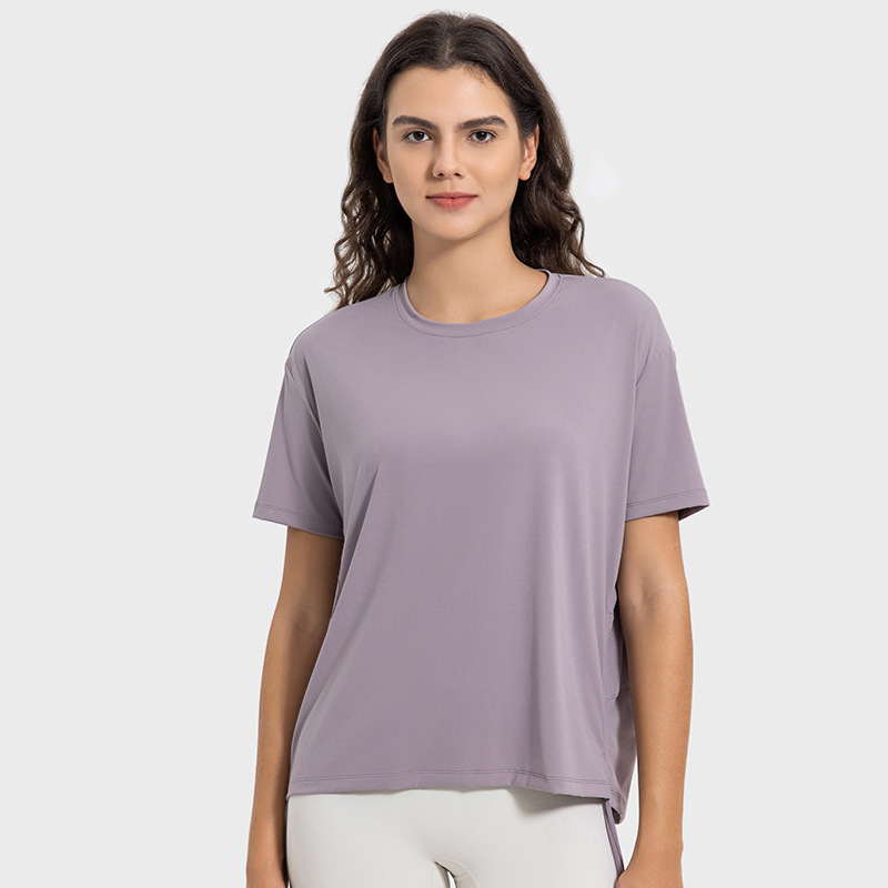 HF Millennium new cool breathable quick-drying drawstring pleated loose comfortable round neck outdoor sports short sleeve DSS121