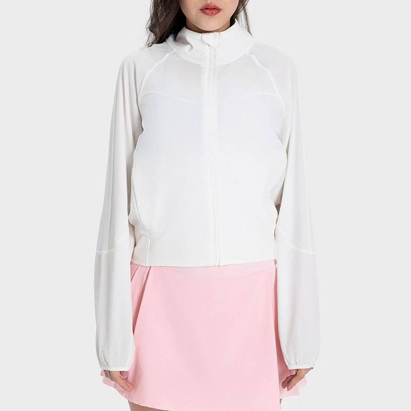 Outdoor new original yarn ice sense UPF50+ sun protection clothing female fashion moisture wicking loose sports jacket DSS065