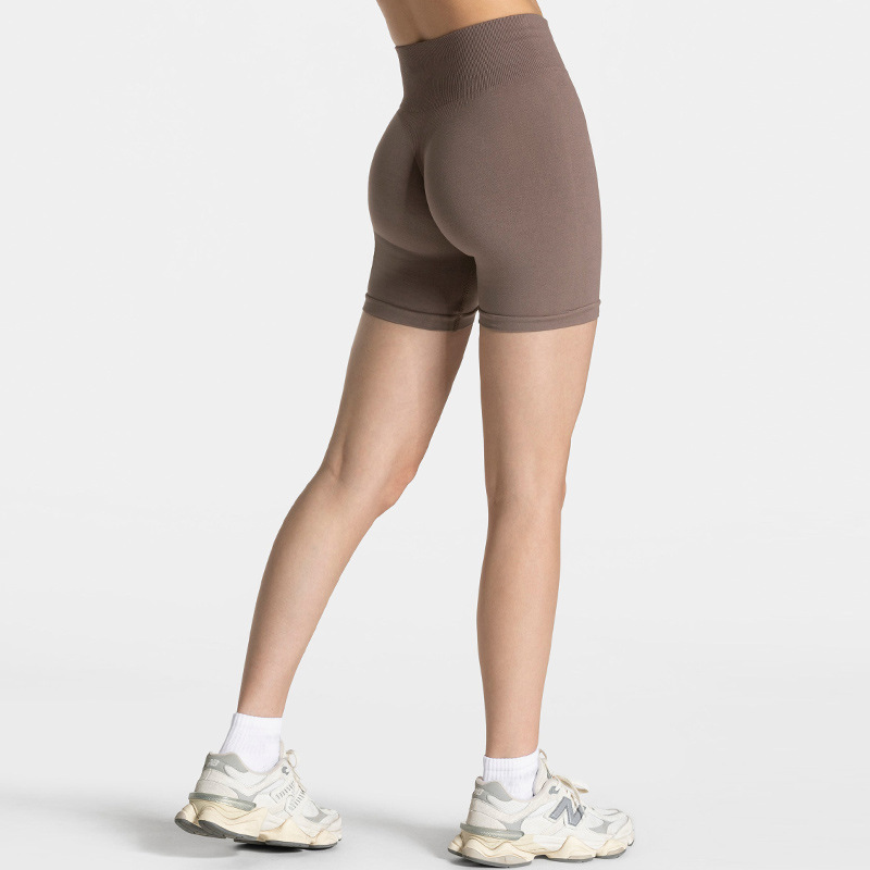 Cross-border European and American slim high waist hip lift round neck long sleeve tight seamless sports fitness outdoor yoga suit women's suit