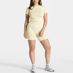 Yellow short sleeves + shorts