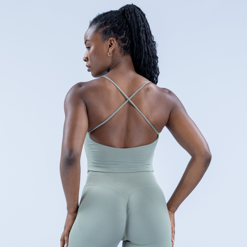 Amazon high-elastic full-matt nylon Lycra exposed navel hidden seam camisole big beautiful back seamless fitness camisole vest