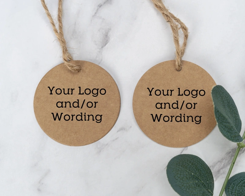 High Quality Customized Round Name Brand Logo Clothing Labels Print Label Paper Hang Tag