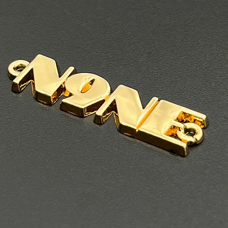 High Quality Clothing Customized Brand logo Engraved Plate Embossed Nickel-Free Custom Metal Logo for Clothes