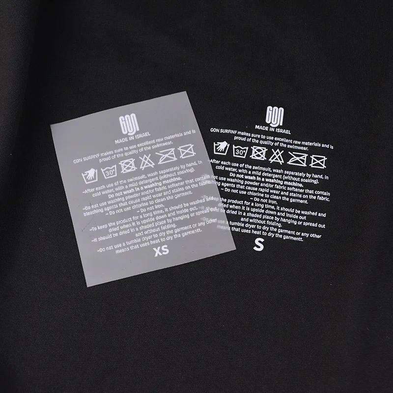 Custom Iron on Heat Tag Washable Care Label Clothing Accessories Labels Heat Transfer