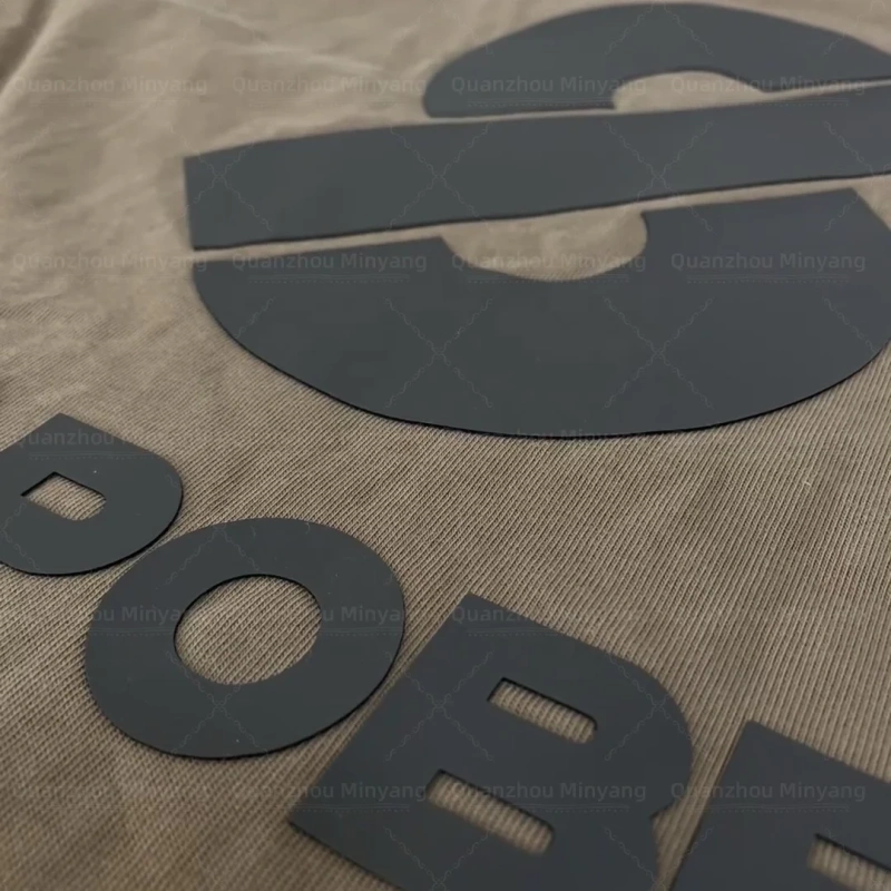 Custom 3D Silicone Print Washable Reflective Logo Heat Transfer for Clothing PVC PET T-Shirts Leather Bags Made With Plastisol