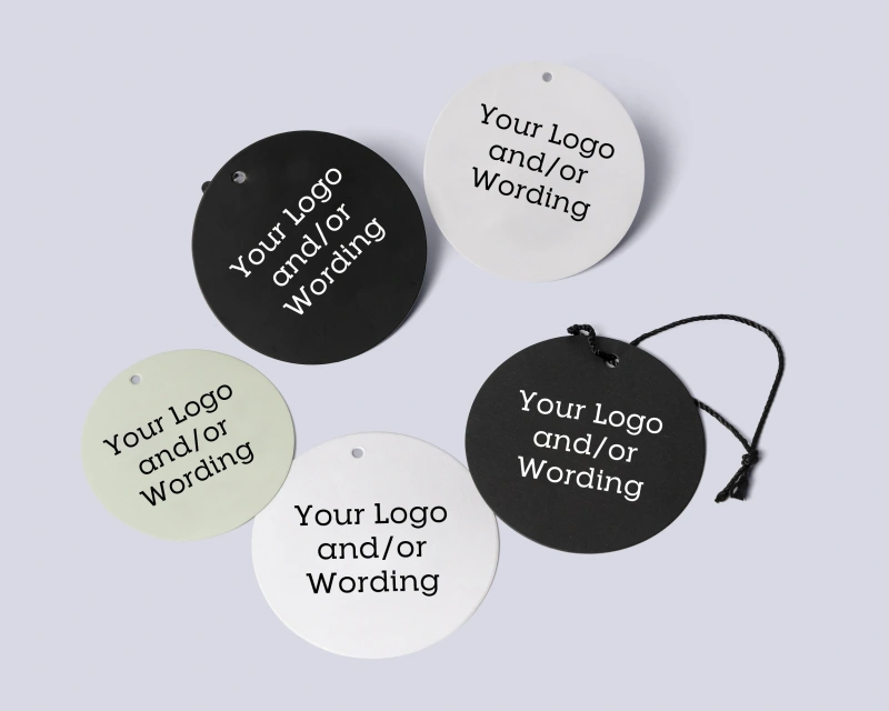 High Quality Customized Round Name Brand Logo Clothing Labels Print Label Paper Hang Tag