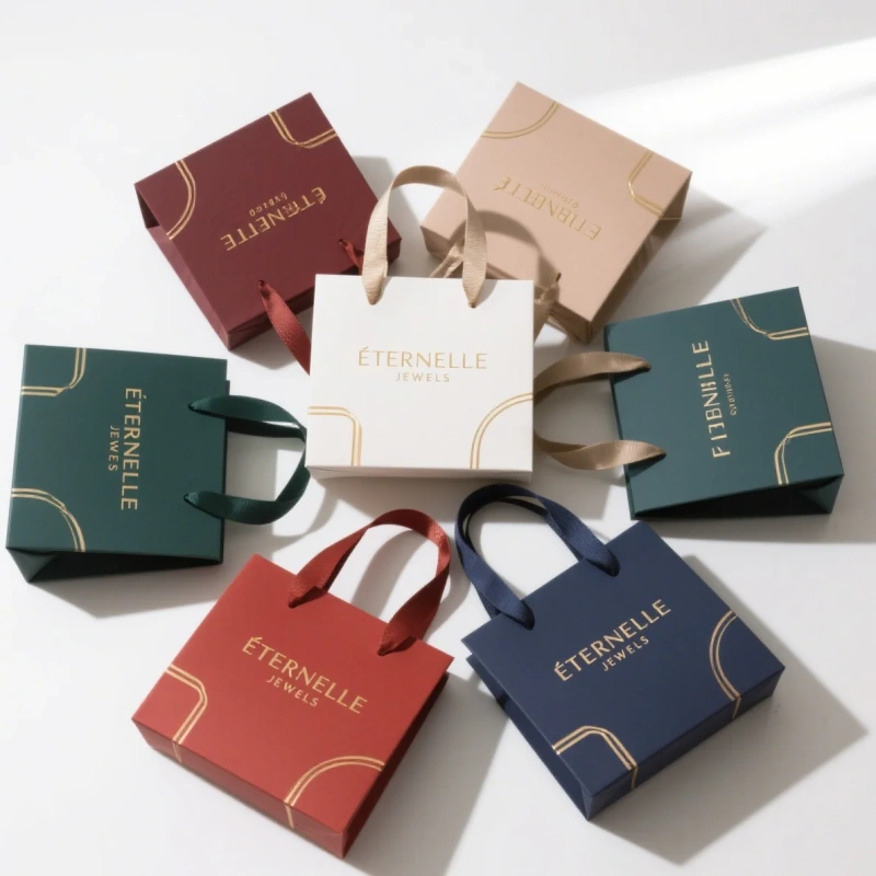 Customized Luxury Recyclable Gift Shopping Paper Bag Packaging for Small Business Your Own logo Print