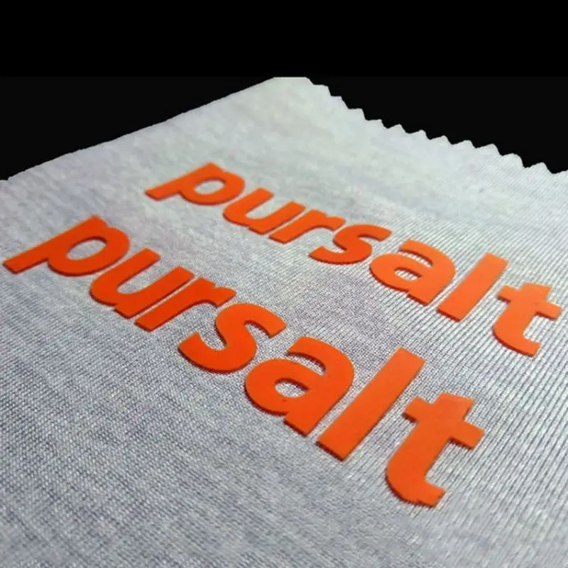Wholesale Low MOQ Custom Logo Printed 3D Silicone T Shirt Printing Brand Transfer Printing Rubber Label