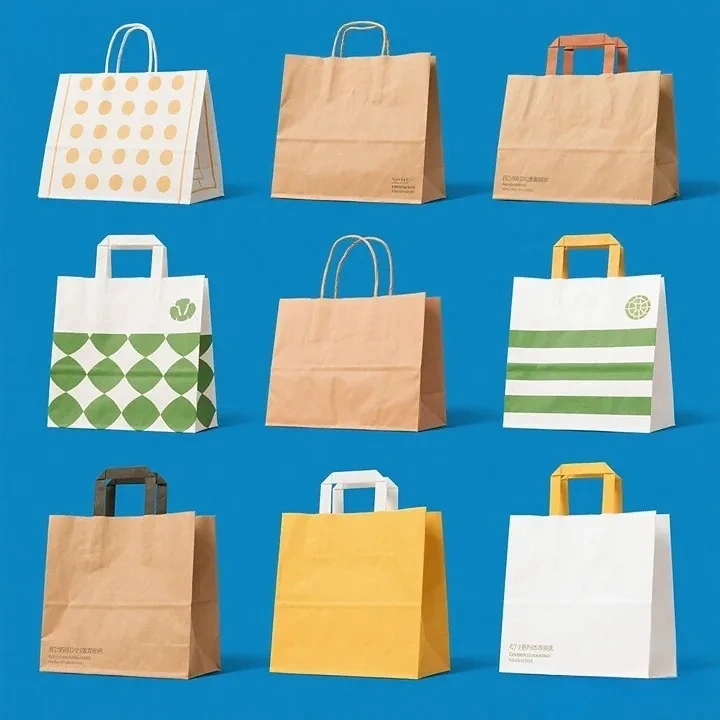 Customized Luxury Recyclable Gift Shopping Paper Bag Packaging for Small Business Your Own logo Print