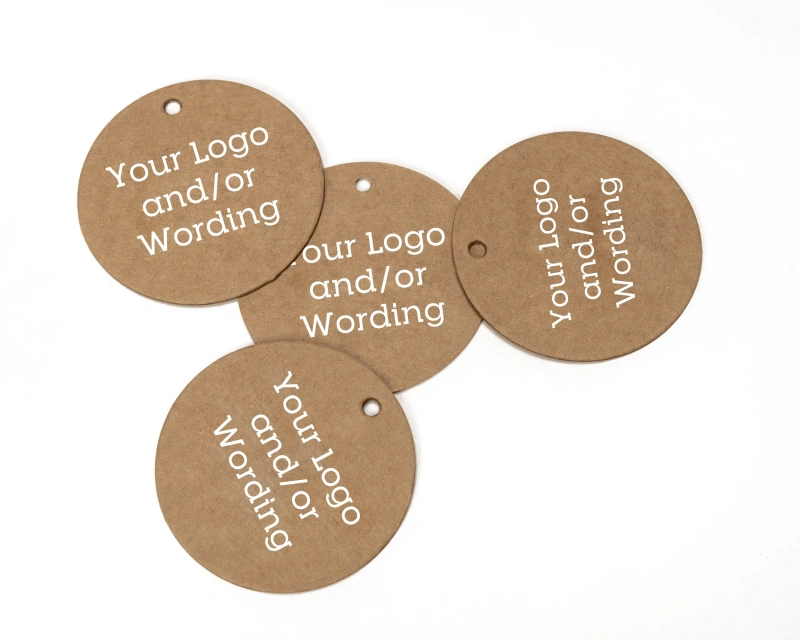 High Quality Customized Round Name Brand Logo Clothing Labels Print Label Paper Hang Tag