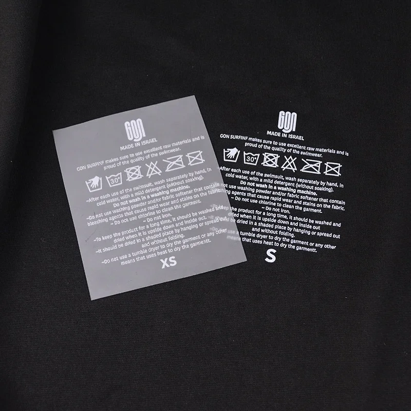 Wholesale Custom Iron on Heat Press Wash Label Heat Transfer Label Printing  for Clothing with Precision Printing