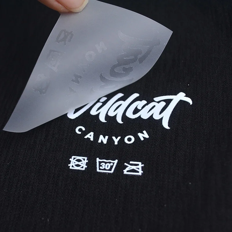 Custom Iron On Heat Press Clothing Accessories Labels Heat Transfer Washable Care Label