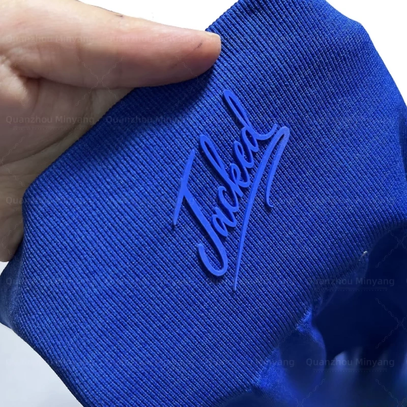 Custom 3D Silicone Print Washable Reflective Logo Heat Transfer for Clothing PVC PET T-Shirts Leather Bags Made With Plastisol